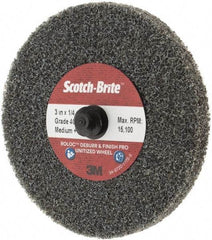 3M - 3" Disc Diam, Ceramic Quick Change Disc - Type R Attaching System, Coated, Medium Grade - USA Tool & Supply