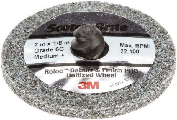 3M - 2" Disc Diam, Ceramic Quick Change Disc - Type R Attaching System, Coated, Medium Grade - USA Tool & Supply