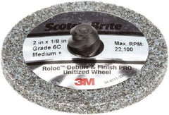 3M - 2" Disc Diam, Ceramic Quick Change Disc - Type R Attaching System, Coated, Medium Grade - USA Tool & Supply
