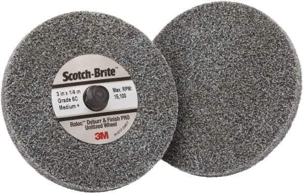 3M - 3" Disc Diam, Ceramic Quick Change Disc - Type R Attaching System, Coated, Medium Grade - USA Tool & Supply