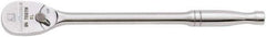 GearWrench - 1/4" Drive Pear Head Ratchet - Full Polish Chrome Finish, 6" OAL, 84 Gear Teeth, Full Polished Handle, Standard Head - USA Tool & Supply