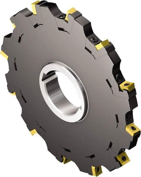 Sandvik Coromant - Arbor Hole Connection, 0.4724" Cutting Width, 2.5394" Depth of Cut, 200mm Cutter Diam, 1.9685" Hole Diam, 16 Tooth Indexable Slotting Cutter - N331.32..Sxx Toolholder, N331.32..Sxx Insert, Neutral Cutting Direction - USA Tool & Supply