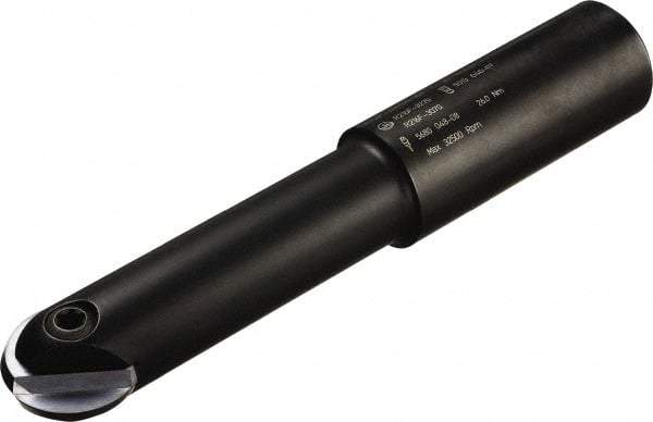 Sandvik Coromant - 20mm Cut Diam, 3mm Max Depth of Cut, 25mm Shank Diam, 191mm OAL, Indexable Ball Nose End Mill - 135mm Head Length, 25 Straight Shank, R216F..AxxC Toolholder - USA Tool & Supply