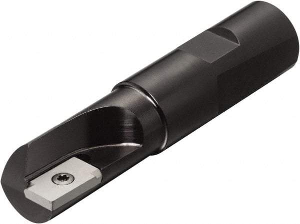 Sandvik Coromant - 1/2" Cut Diam, 8mm Max Depth of Cut, 5/8" Shank Diam, 2.874" OAL, Indexable Square Shoulder End Mill - R216.2-08 02 04-2A 235 Inserts, Weldon Shank, 90° Lead Angle, Series U-Max - USA Tool & Supply
