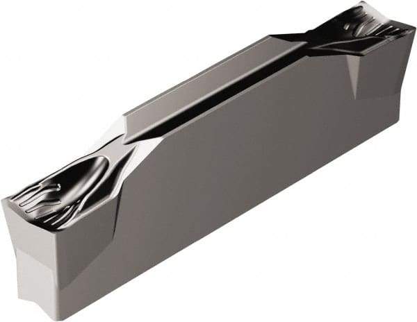 Sandvik Coromant - N123G2-...G CF 1105 Grade, 0.1181" Cutting Width, Carbide Cutoff Insert - 0° Neutral Lead Angle, 0.0039" Cnr Rad, TiAlN Coated - USA Tool & Supply