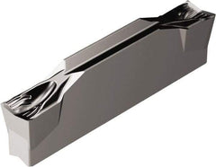 Sandvik Coromant - N123G2-...G CF 1105 Grade, 0.1181" Cutting Width, Carbide Cutoff Insert - 0° Neutral Lead Angle, 0.0039" Cnr Rad, TiAlN Coated - USA Tool & Supply