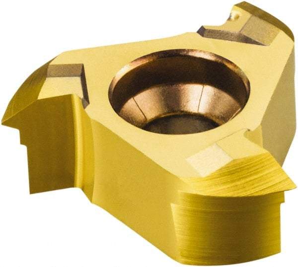 Sandvik Coromant - 2mm Pitch, Internal Thread, Metric 60° Standard, MM-TH 1025 Grade Thread Mill Insert - Carbide - USA Tool & Supply