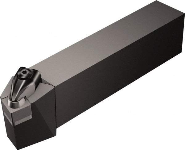 Sandvik Coromant - DSRN, Right Hand Cut, 15° Lead Angle, 1-1/4" Shank Height x 1-1/4" Shank Width, Negative Rake Indexable Turning Toolholder - 6" OAL, SNMG 19 06 12 Insert Compatibility, Series T-Max P - USA Tool & Supply