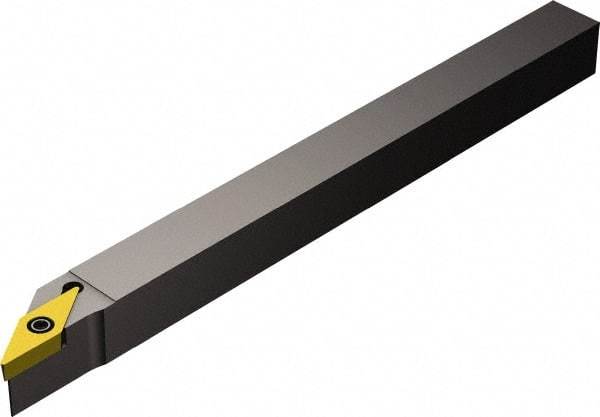 Sandvik Coromant - SVAB, Left Hand Cut, 0° Lead Angle, 16mm Shank Height x 16mm Shank Width, Neutral Rake Indexable Turning Toolholder - 125mm OAL, VBMT 11 03 04 Insert Compatibility, Series CoroTurn 107 - USA Tool & Supply