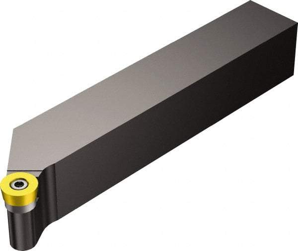 Sandvik Coromant - SRGC, Left Hand Cut, 1" Shank Height x 1" Shank Width, Neutral Rake Indexable Turning Toolholder - 6" OAL, RCMT 09 T3 00 Insert Compatibility, Series CoroTurn 107 - USA Tool & Supply
