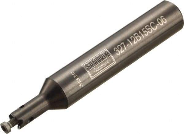 Sandvik Coromant - CoroMill 327 12mm Weldon Shank Milling Tip Insert Holder & Shank - 124.3mm Projection, 0.4724" Neck Diam, 12mm Nose Diam, 124.3mm OAL, Carbide 327-xxB Tool Holder - USA Tool & Supply