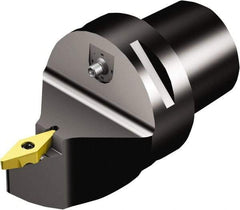 Sandvik Coromant - Neutral Cut, Size C5, TR-VB1308 Insert Compatiblity, Internal Modular Turning & Profiling Cutting Unit Head - 0.5mm Ctr to Cutting Edge, 60mm Head Length, Through Coolant, Series CoroTurn TR - USA Tool & Supply