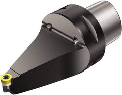 Sandvik Coromant - Neutral Cut, Size C6, RCMT 10 T3 M0 Insert Compatiblity, Modular Turning & Profiling Cutting Unit Head - 5mm Ctr to Cutting Edge, 100mm Head Length, Through Coolant, Series CoroTurn 107 - USA Tool & Supply