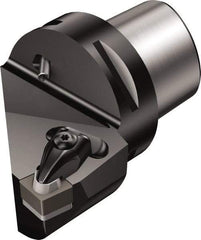 Sandvik Coromant - Left Hand Cut, Size C4, CNGQ 12 07 08 & CNGQ 452 Insert Compatiblity, External Modular Turning & Profiling Cutting Unit Head - 27mm Ctr to Cutting Edge, 50mm Head Length, Through Coolant, Series T-Max P - USA Tool & Supply