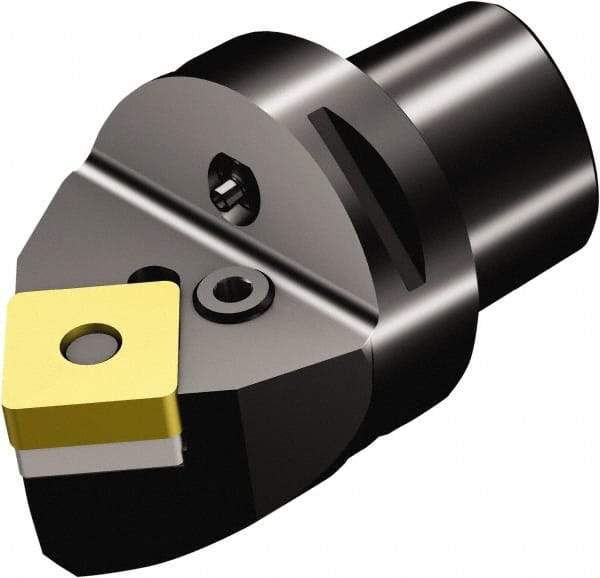 Sandvik Coromant - Neutral Cut, Size C10, SNMG 25 07 24 & SNMG 856 Insert Compatiblity, External Modular Turning & Profiling Cutting Unit Head - 1mm Ctr to Cutting Edge, 110mm Head Length, Through Coolant, Series T-Max P - USA Tool & Supply