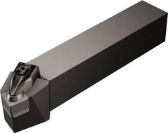 Sandvik Coromant - CSRNR/L, Right Hand Cut, 15° Lead Angle, 25mm Shank Height x 25mm Shank Width, Negative Rake Indexable Turning Toolholder - 150mm OAL, SNGN 09 03 08, SNG 322 Insert Compatibility, Series T-Max - USA Tool & Supply