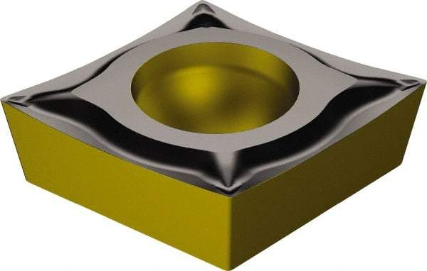 Sandvik Coromant - CCGT32.51 UM Grade 1515 Carbide Turning Insert - TiCN/Al2O3/TiN Finish, 80° Diamond, 3/8" Inscr Circle, 5/32" Thick, 1/64" Corner Radius - USA Tool & Supply