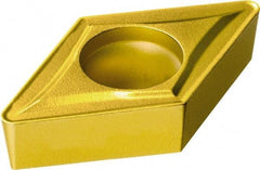 Sandvik Coromant - TCEX2203 F Grade 1125 Carbide Turning Insert - TiAlN/AlCr2O3 Finish, 60° Triangle, 3/8" Inscr Circle, 1/8" Thick, 0.1mm Corner Radius - USA Tool & Supply