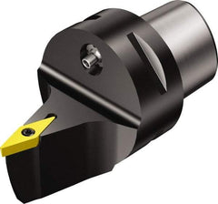 Sandvik Coromant - Neutral Cut, Size C6, VBMT 332 Insert Compatiblity, Modular Turning & Profiling Cutting Unit Head - 0.6mm Ctr to Cutting Edge, 65mm Head Length, Through Coolant, Series CoroTurn 107 - USA Tool & Supply