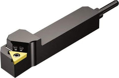 Sandvik Coromant - QS-STJC, Right Hand Cut, -3° Lead Angle, 16mm Shank Height x 16mm Shank Width, Neutral Rake Indexable Turning Toolholder - 70mm OAL, TCMT 11 02 04 Insert Compatibility, Series CoroTurn 107 - USA Tool & Supply
