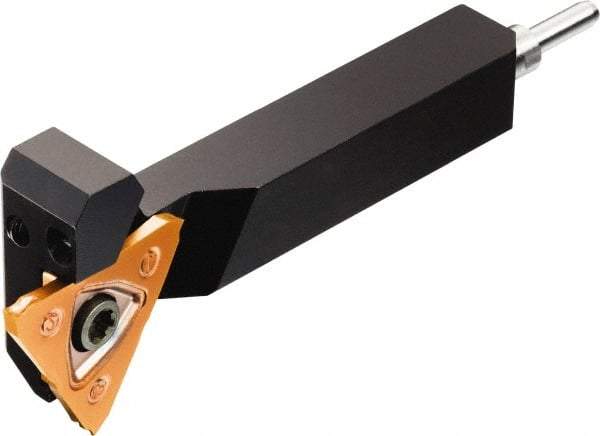 Sandvik Coromant - QS, External, Right Hand, 1/4" Max Depth of Cut, Indexable Grooving Tool Holder - N123T3-0150-CM Insert Compatibility, 1/2" Shank Height, 1/2" Shank Width, 2-3/4" OAL, Through Coolant - USA Tool & Supply