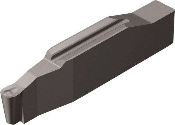 Sandvik Coromant - 0200N123 Grade 1105, 2mm Cutting Width Carbide Grooving Insert - 5mm Max Depth of Cut, Neutral, 1mm Corner Radius, TiAlN2 Finish - USA Tool & Supply