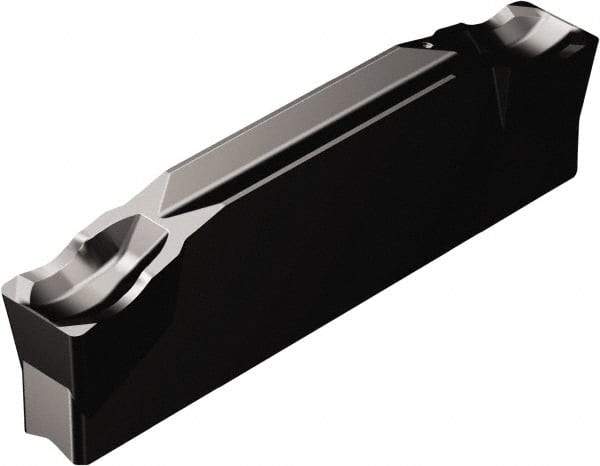 Sandvik Coromant - N123F2-...F CR 3115 Grade, 0.0984" Cutting Width, Carbide Cutoff Insert - 0° Neutral Lead Angle, 0.0118" Cnr Rad, TiCN/Al2O3 Coated - USA Tool & Supply