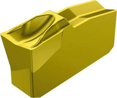 Sandvik Coromant - L151.225 7E 235 Grade, 0.0984" Cutting Width, Carbide Cutoff Insert - 5° Right Hand Lead Angle, 0.0059" Cnr Rad, TiCN/TiN Coated - USA Tool & Supply