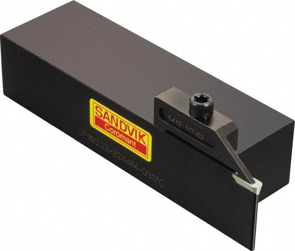 Sandvik Coromant - R/LF150.23, External, Left Hand, 29mm Max Depth of Cut, Indexable Grooving Tool Holder - CSG-6250, 150.23-0635 Insert Compatibility, 32mm Shank Height, 44mm Shank Width, 150mm OAL - USA Tool & Supply