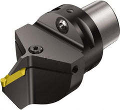 Sandvik Coromant - Cx-NF123..B Insert, 77mm Head Length, Modular Grooving Cutting Unit Head - Neutral Cut, System Size C4, Through Coolant, Series CoroCut 1-2 - USA Tool & Supply