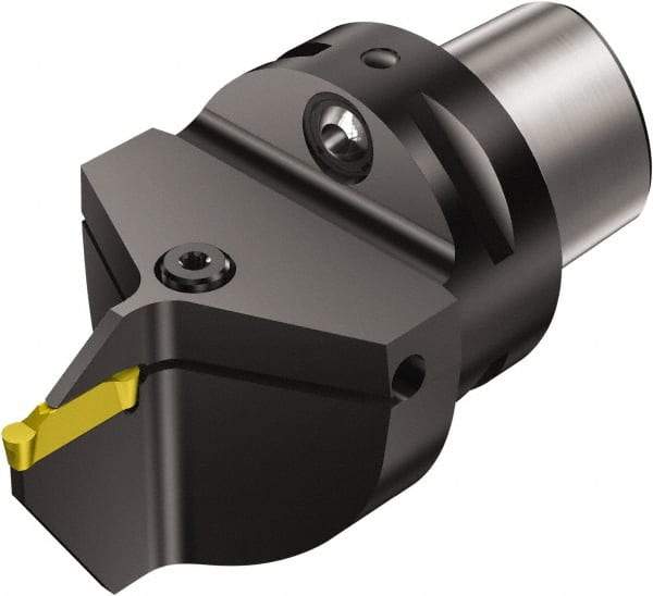 Sandvik Coromant - N123J2-0500-0004-TF Insert, 82mm Head Length, Modular Grooving Cutting Unit Head - Neutral Cut, System Size C6, Through Coolant, Series CoroCut 1-2 Cutting Unit for Parting & Grooving - USA Tool & Supply