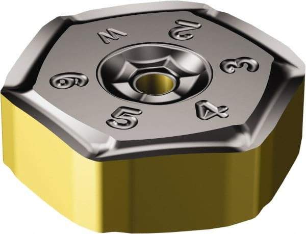 Sandvik Coromant - HNEF090508 KW Grade 3330 Carbide Milling Insert - TiCN/Al2O3/TiN Finish, 5.56mm Thick, 16.26mm Inscribed Circle - USA Tool & Supply