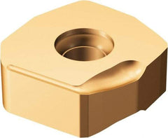 Sandvik Coromant - N3651505 PW8 Grade 1030 Carbide Milling Insert - TiAlN Finish, 5.56mm Thick, 15mm Inscribed Circle, 0.2mm Corner Radius - USA Tool & Supply