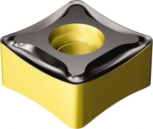 Sandvik Coromant - N331.1D136520 PM Grade 3330 Carbide Milling Insert - TiCN/Al2O3/TiN Finish, 6.55mm Thick, 13mm Inscribed Circle, 2mm Corner Radius - USA Tool & Supply