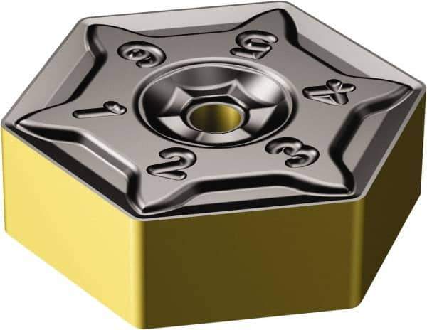 Sandvik Coromant - HNEF090508 KM Grade 3330 Carbide Milling Insert - TiCN/Al2O3/TiN Finish, 5.56mm Thick, 16.2mm Inscribed Circle, 0.8mm Corner Radius - USA Tool & Supply