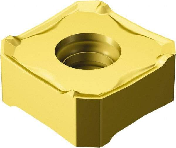 Sandvik Coromant - 345R1305 KM Grade 1020 Carbide Milling Insert - TiAlN Finish, 5.56mm Thick, 13mm Inscribed Circle, 0.8mm Corner Radius - USA Tool & Supply