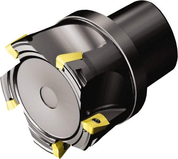 Sandvik Coromant - 5 Inserts, 54mm Cut Diam, 50mm Arbor Diam, 15.7mm Max Depth of Cut, Indexable Square-Shoulder Face Mill - 90° Lead Angle, 35mm High, R390-17.. Insert Compatibility, Through Coolant, Series CoroMill 390 - USA Tool & Supply