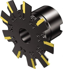 Sandvik Coromant - 0.1181" Cutting Width, 0.5906" Depth of Cut, 100mm Cutter Diam, 0.8661" Hole Diam, Indexable Slotting Cutter - 0.8661" Shank Diam, 329..Qxx Toolholder, Right Hand Cutting Direction - USA Tool & Supply