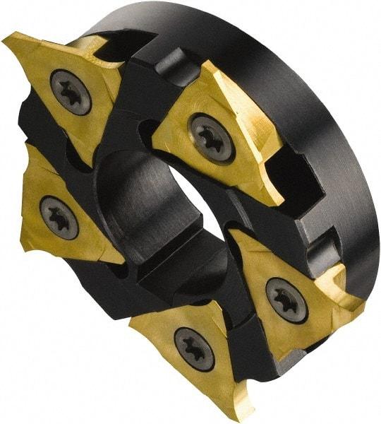 Sandvik Coromant - Arbor Hole Connection, 0.1969" Depth of Cut, 80mm Cutter Diam, 1-1/16" Hole Diam, 8 Tooth Indexable Slotting Cutter - 328-S Toolholder, 328R13-... Insert, Neutral Cutting Direction - USA Tool & Supply