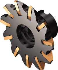 Sandvik Coromant - Shell Mount Connection, 0.5787" Depth of Cut, 120mm Cutter Diam, 1-1/16" Hole Diam, 11 Tooth Indexable Slotting Cutter - 162..Qxx Toolholder, 176M60-N150612E-PM Insert, Right Hand Cutting Direction - USA Tool & Supply