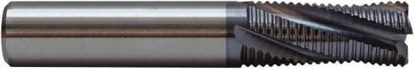 M.A. Ford - 12mm Diam, Fine Pitch, 12mm LOC, 4 Flute Solid Carbide Roughing Square End Mill - ALtima Finish, 64mm OAL, 12mm Shank Diam, Single End, Centercutting, 20° Helix - USA Tool & Supply
