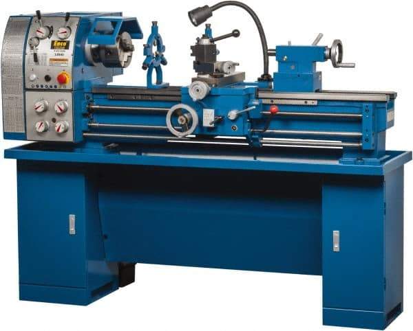 Enco - 12" Swing, 36" Between Centers, 110/220 Volt, Single Phase Bench Lathe - 5MT Taper, 1-1/2 hp, 65 to 1,810 RPM, 1-1/2" Bore Diam, 750mm Deep x 580mm High x 1,676mm Long - USA Tool & Supply