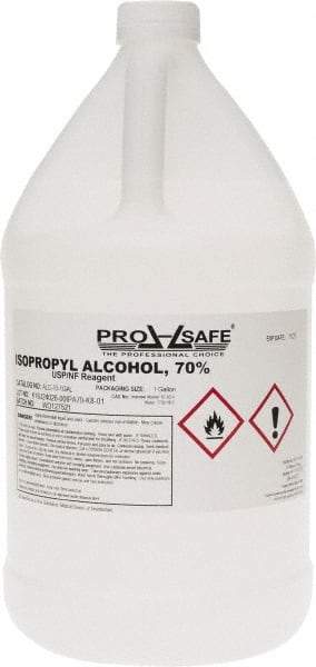 PRO-SAFE - 1 Gallon Isopropyl Alcohol Liquid - Comes in Bottle, 70% Isopropyl Alcohol - USA Tool & Supply