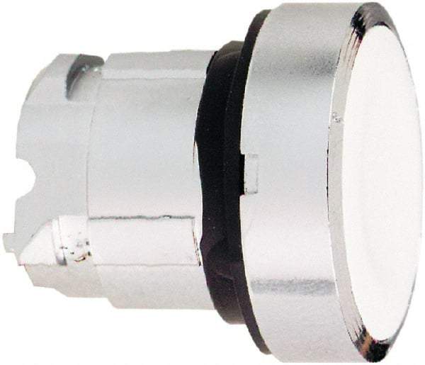 Schneider Electric - 22mm Mount Hole, Flush, Pushbutton Switch Only - Round, White Pushbutton, Nonilluminated, Momentary (MO) - USA Tool & Supply
