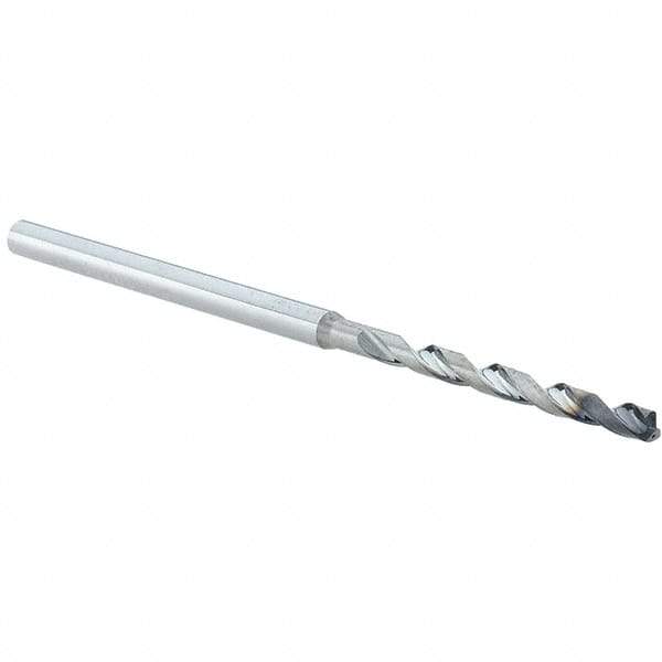 Walter-Titex - 2.4mm, 140° Point, Solid Carbide Micro Drill Bit - 67mm OAL, 28mm Flute Length, 3mm Shank Diam, Series A6489AMP - USA Tool & Supply