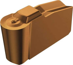 Sandvik Coromant - 40N151.2-A.. 4P 3.96mm Cutting Width Carbide Grooving Insert - 1.7mm Max Depth of Cut, Neutral, 1.98mm Corner Radius, TiAlN Finish - USA Tool & Supply