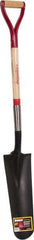 Razor-Back - 16" High x 6" Wide Tapered Steel Spade - 29" Long Wood D-Grip Handle, Front Turned - USA Tool & Supply