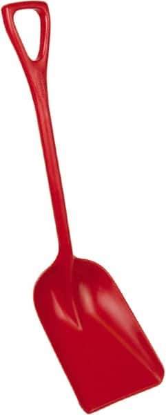 Remco - 14" High x 11" Wide Square Plastic Shovel - 38" Long Plastic D-Grip Handle - USA Tool & Supply