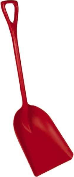 Remco - 17" High x 14" Wide Square Plastic Shovel - 42" Long Plastic D-Grip Handle - USA Tool & Supply