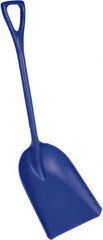 Remco - 17" High x 14" Wide Square Plastic Shovel - 42" Long Plastic D-Grip Handle - USA Tool & Supply